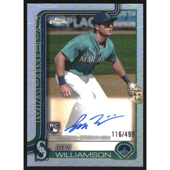 2025 Topps Chrome Update Rookie Autographs Refractors #RABW Ben Williamson