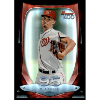2013 Bowman Top 100 Prospects Die Cut Refractors #BTP95 A.J. Cole