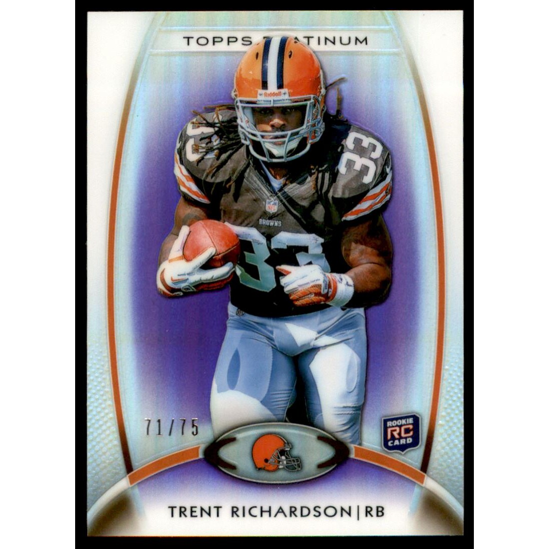 2012 Topps Platinum Purple Refractors #130 Trent Richardson. rookie card picture