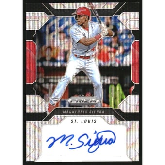 2017 Panini Prizm Autographs Blue Wave #23 Magneuris Sierra/49