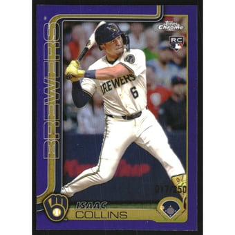 2025 Topps Chrome Purple Refractors #92 Isaac Collins