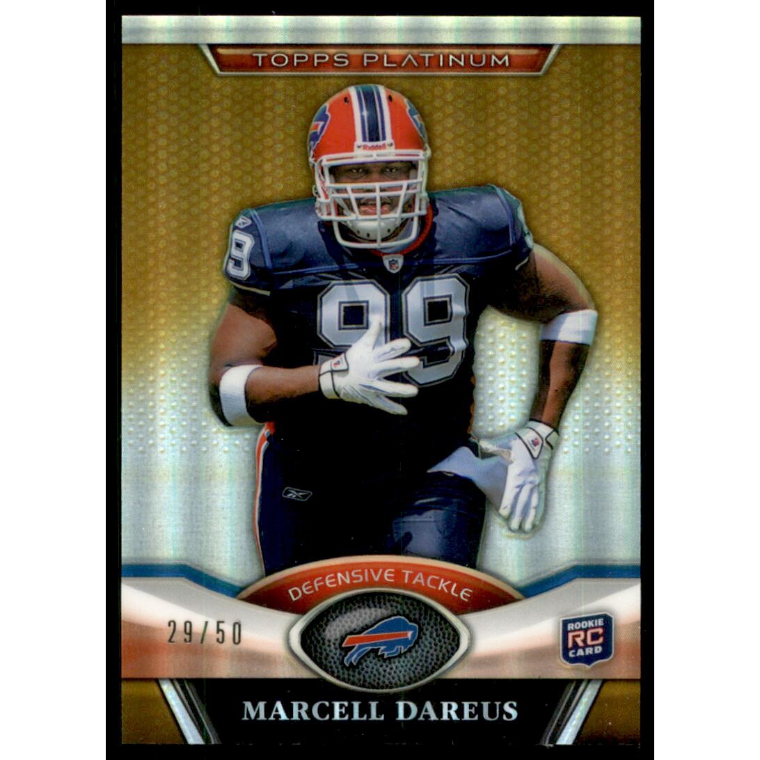 2011 Topps Platinum Gold #64 Marcell Dareus/50. rookie card picture