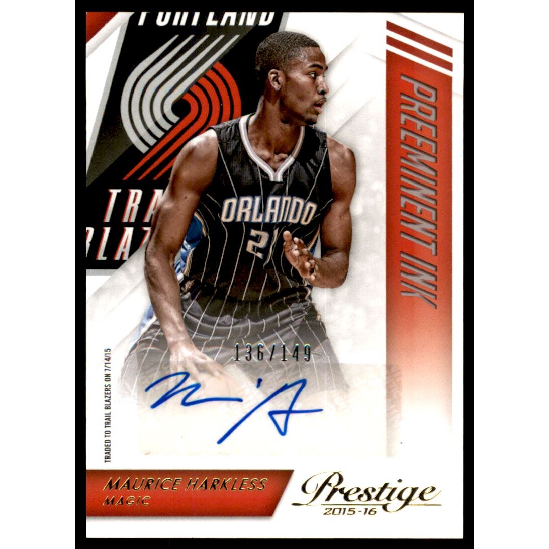 2015-16 Prestige Preeminent Ink #50 Maurice Harkless/149