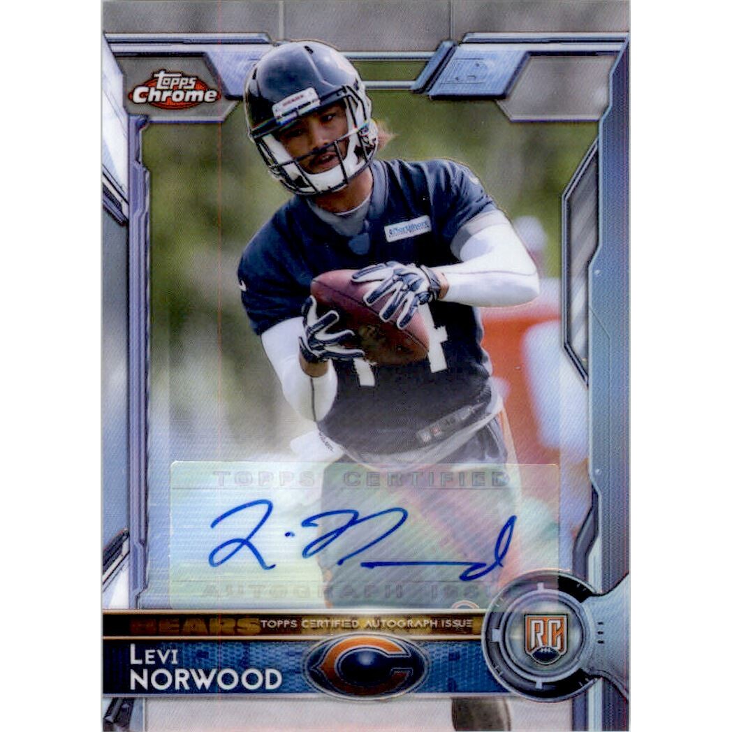 2015 Topps Chrome Rookie Autographs Refractors #189 Levi Norwood. rookie card picture