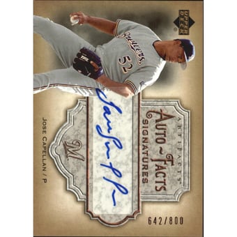 2006 Artifacts Auto-Facts Signatures #CP Jose Capellan/800