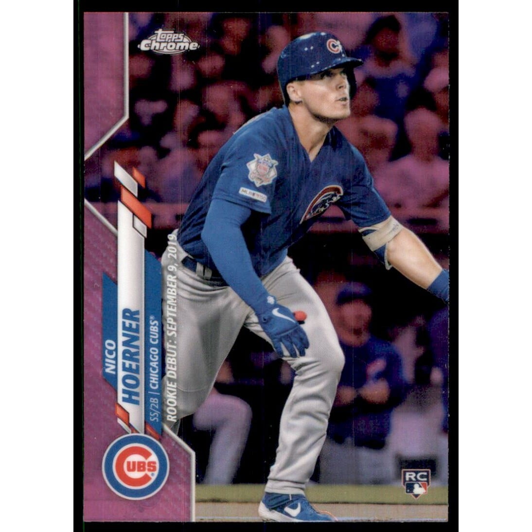 2020 Topps Chrome Update Pink Refractors #U55 Nico Hoerner. rookie card picture