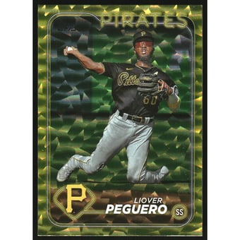 2024 Topps Yellow Crackle Foil Board #542 Liover Peguero