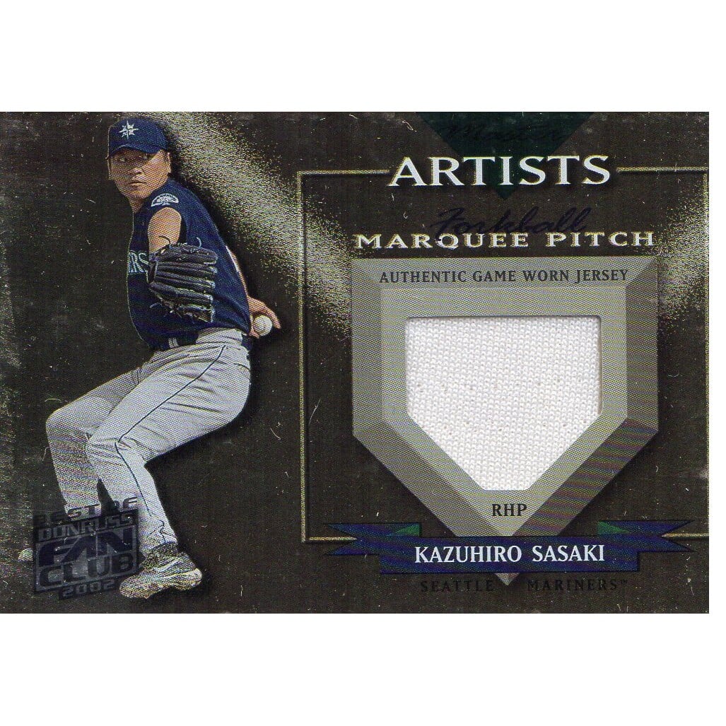2002 Donruss Best of Fan Club Master Artists Jerseys #A11 Kazuhiro Sasaki