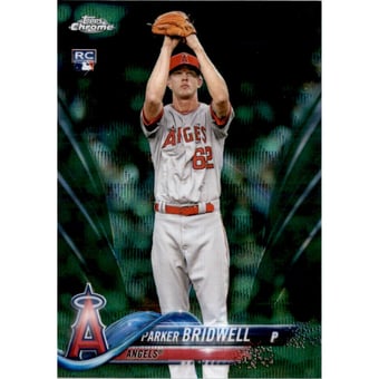 2018 Topps Chrome Green Wave Refractors #77 Parker Bridwell