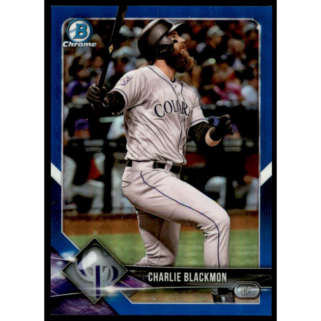 2018 Bowman Chrome Blue Refractors #79 Charlie Blackmon