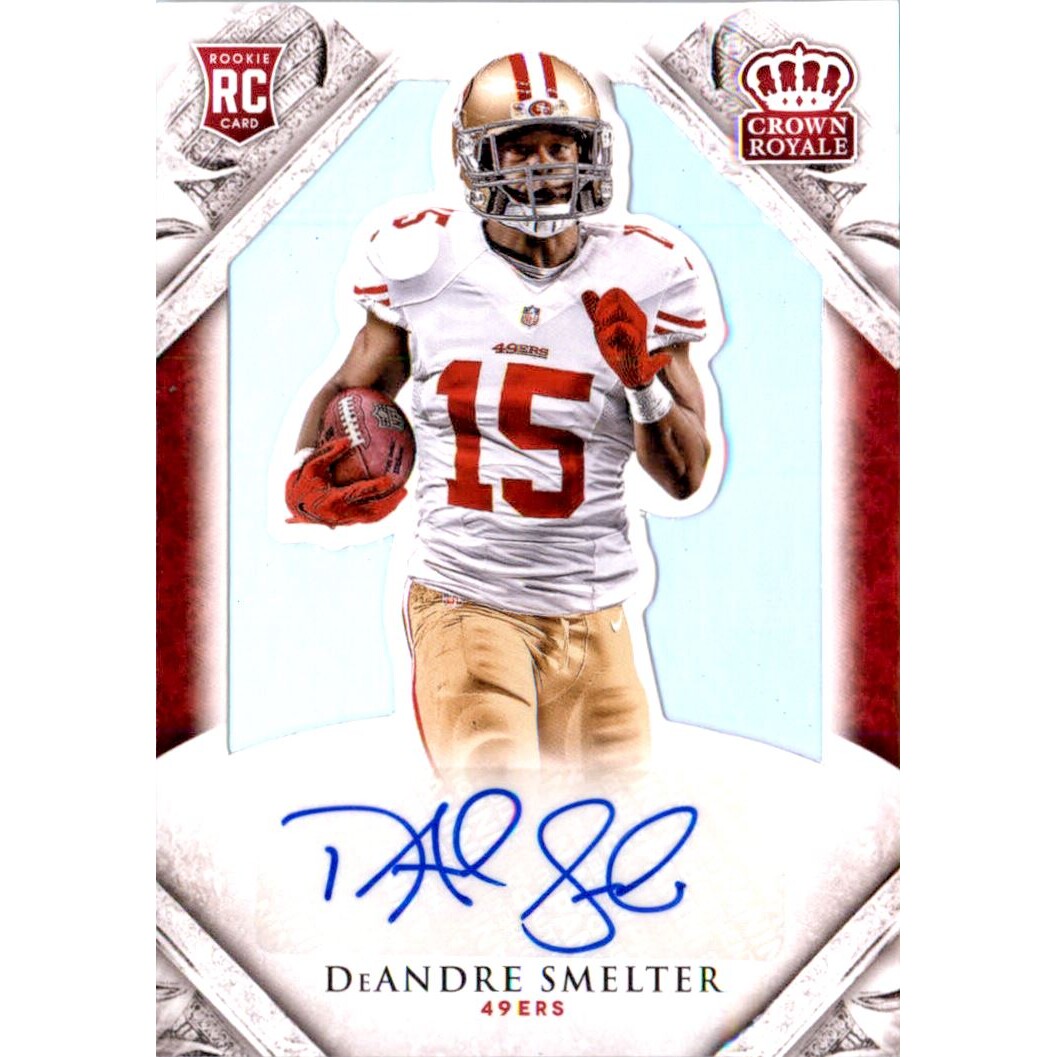 2015 Crown Royale Silver Holofoil #196 DeAndre Smelter AU/99