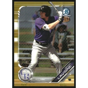 2019 Bowman Chrome Prospects Gold Refractors #BCP226 Grant Lavigne
