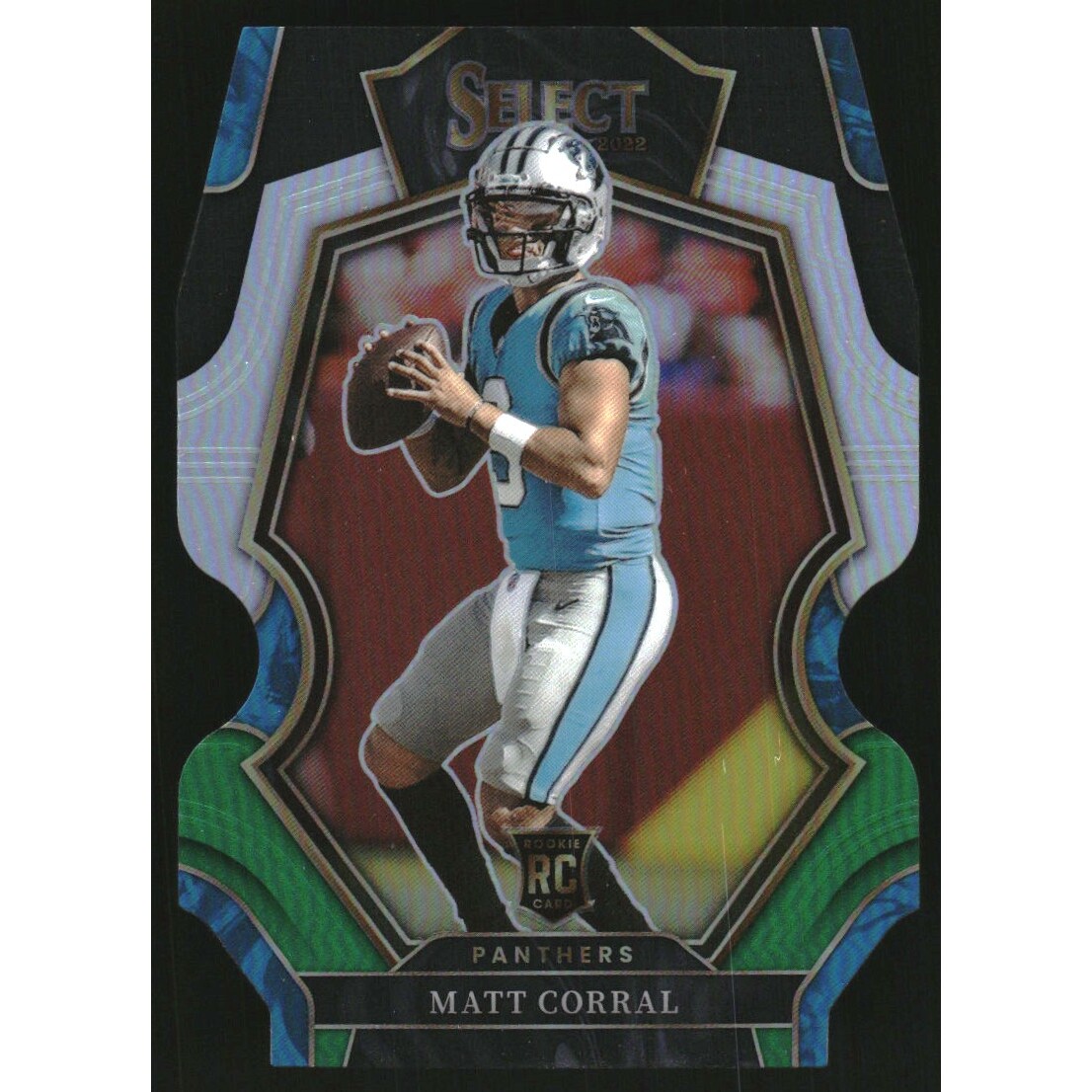 2022 Select Prizm Black and Green Die Cut #115 Matt Corral