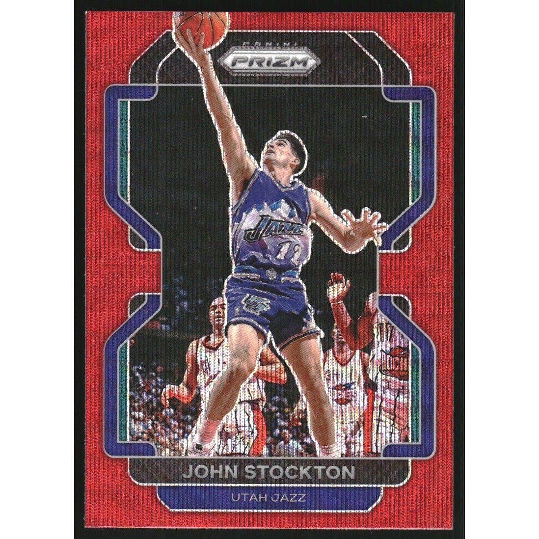 2021-22 Panini Prizm Prizms Ruby Wave #267 John Stockton