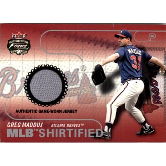 2003 Fleer Focus JE MLB Shirtified Game Jersey #GM Greg Maddux