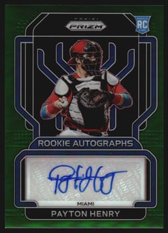 2022 Panini Prizm Rookie Autographs Prizms Green #76 Payton Henry