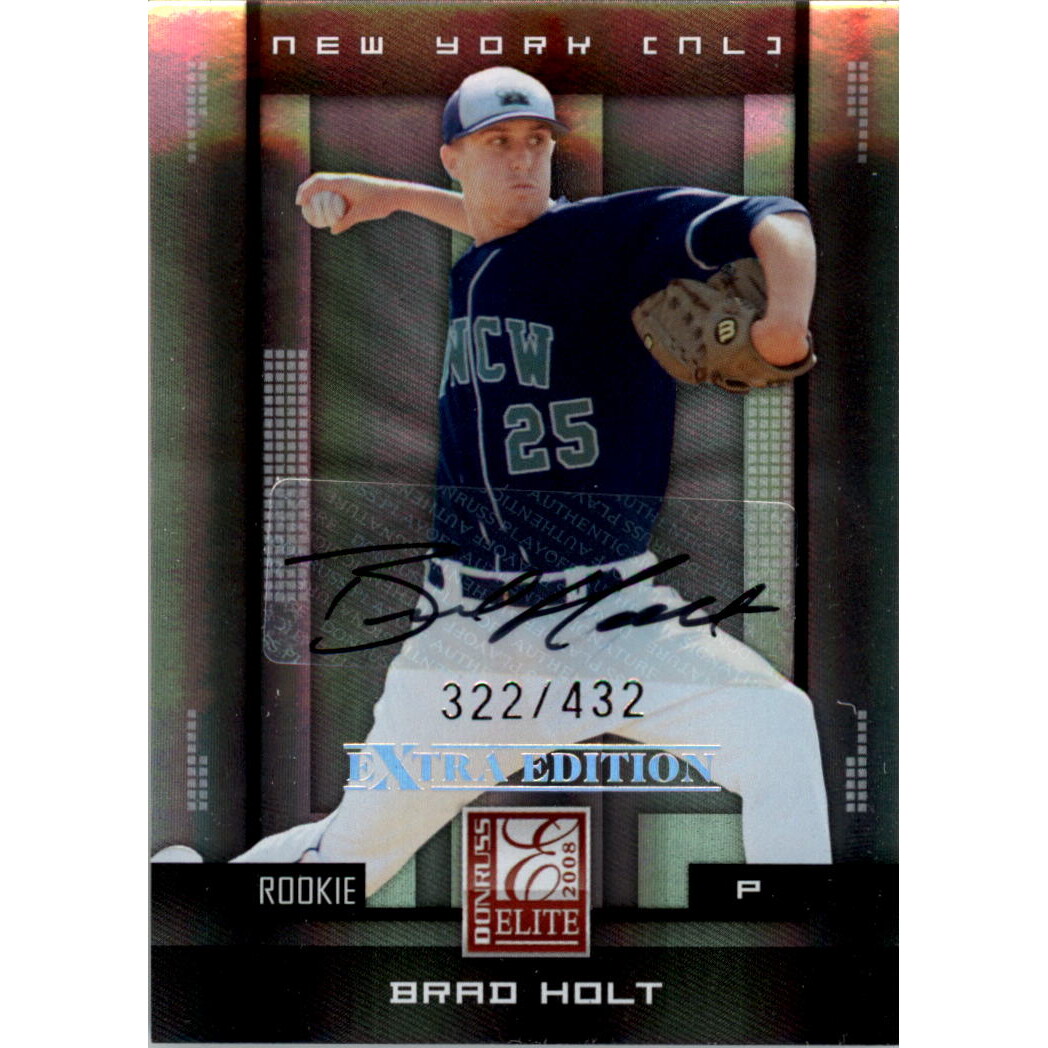 2008 Donruss Elite Extra Edition #105 Brad Holt AU/432. rookie card picture