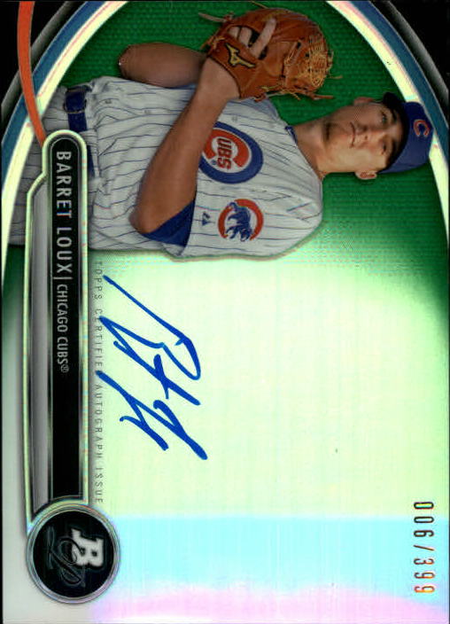 2013 Bowman Platinum Prospect Autographs Green Refractors #BL Barret Loux. rookie card picture