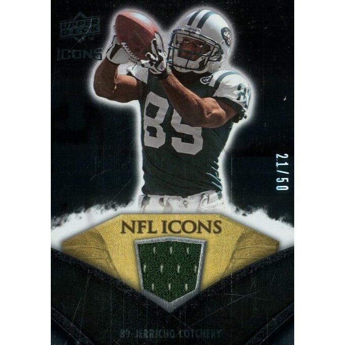 2008 Upper Deck Icons NFL Icons Jersey Gold #NFL43 Jerricho Cotchery