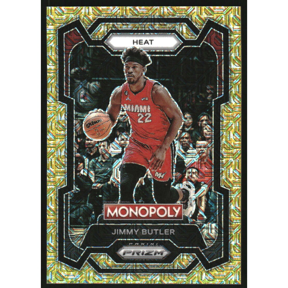 2023-24 Panini Prizm Monopoly Gold Millionaire Shimmer #46 Jimmy Butler