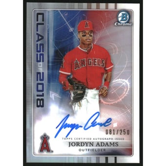 2018 Bowman Chrome Draft Class of '18 Autographs #C18AJA Jordyn Adams