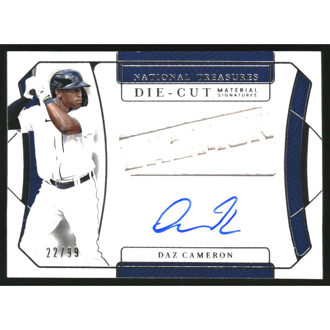 2022 Panini National Treasures Die Cut Material Signatures #50 Daz Cameron/99
