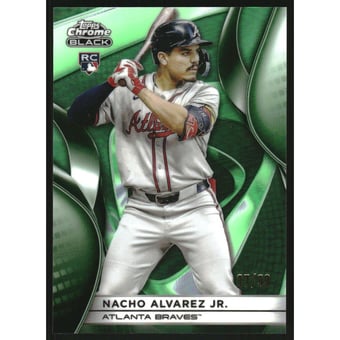 2025 Topps Chrome Black Green Refractors #65 Nacho Alvarez Jr.
