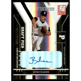 2004 Donruss Elite Extra Edition Signature Turn of the Century #302 Josh Baker DP/100