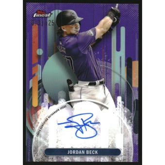 2025 Finest Autographs Purple Refractors #FAJB Jordan Beck