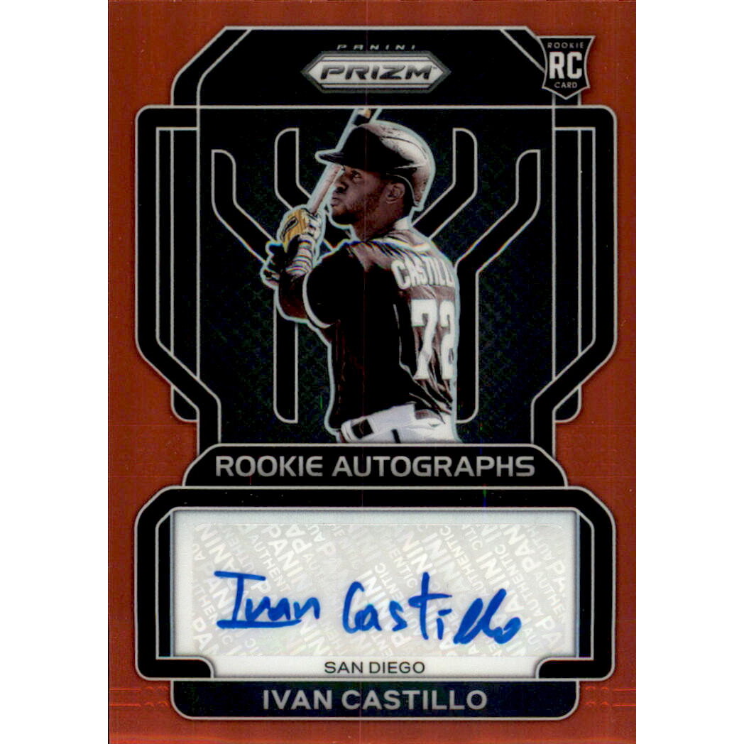 2022 Panini Prizm Rookie Autographs Prizms Red #93 Ivan Castillo. rookie card picture
