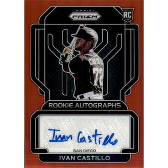 2022 Panini Prizm Rookie Autographs Prizms Red #93 Ivan Castillo