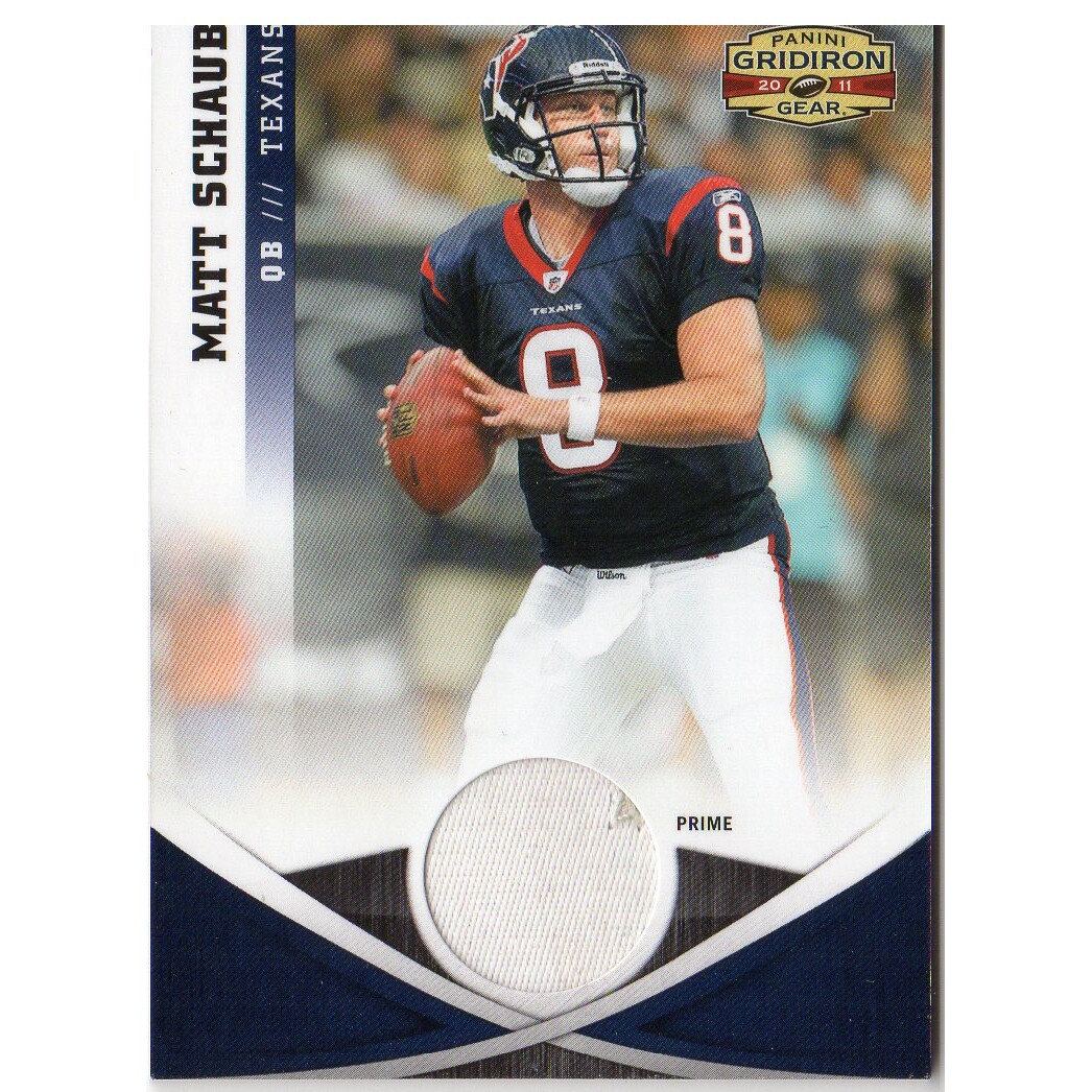 2011 Panini Gridiron Gear Jerseys Prime #49 Matt Schaub/50 2011 Panini Gridiron Gear Jerseys Prime #49 Matt Schaub/50