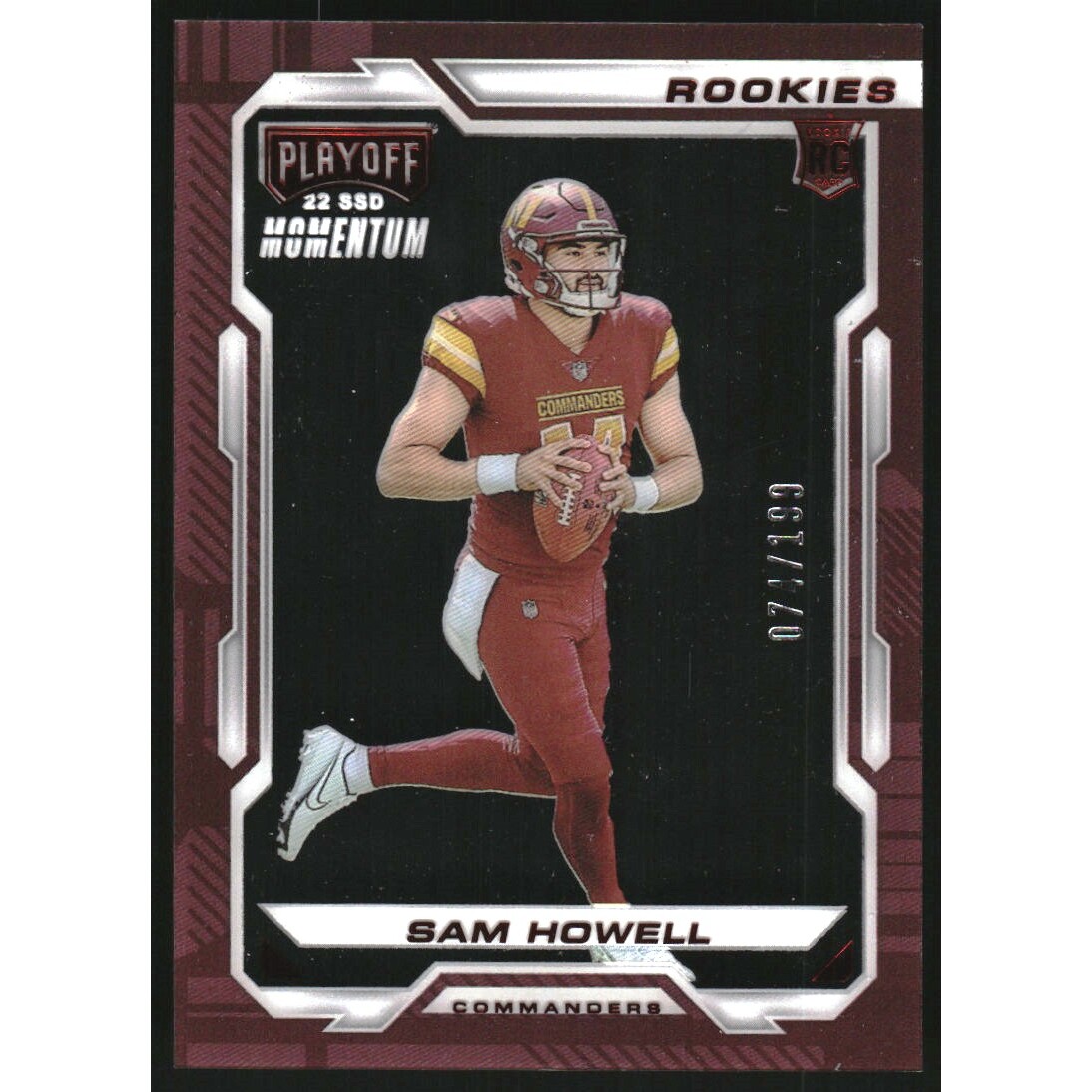 2022 Panini Chronicles Playoff Momentum Rookies Red #5 Sam Howell