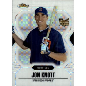 2007 Finest Rookie Photo Variation X-Fractors #145 Jon Knott w/Bat