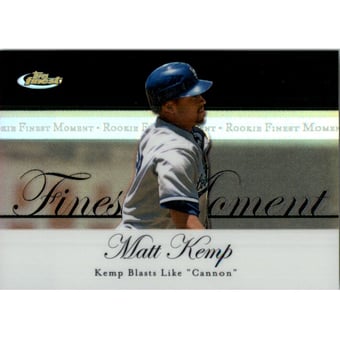 2007 Finest Rookie Finest Moments Refractors Black #MK Matt Kemp