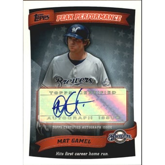 2010 Topps Peak Performance Autographs #MG Mat Gamel C1