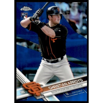 2017 Topps Chrome Blue Refractors #180 Christian Arroyo