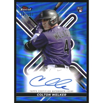 2022 Finest Autographs Blue Refractors #FACWE Colton Welker