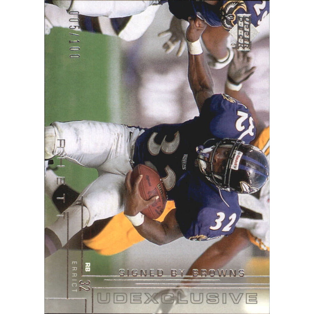 2000 Upper Deck Exclusives Silver #56 Errict Rhett. rookie card picture