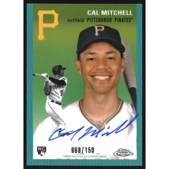 2023 Topps Chrome Platinum Anniversary Autographs Aqua Refractors #CPACMI Cal Mitchell