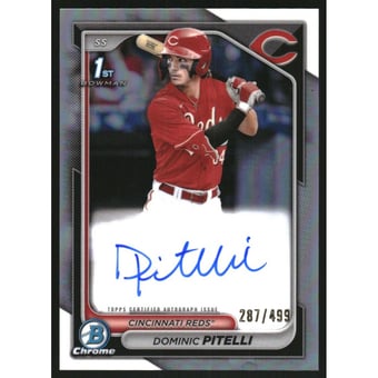 2024 Bowman Chrome Prospect Autographs Refractors #CPADPI Dominic Pitelli