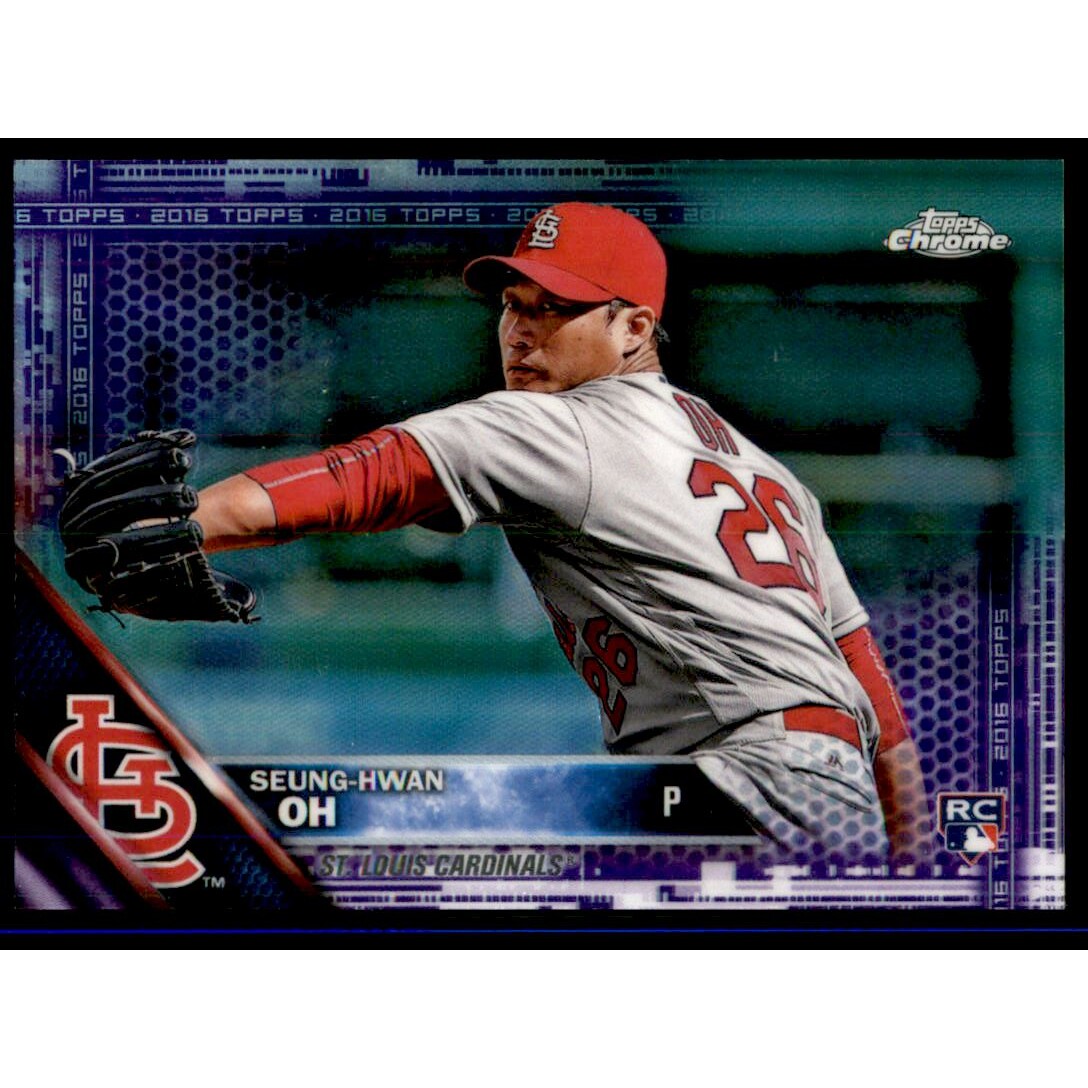 2016 Topps Chrome Purple Refractors #98 Seung-Hwan Oh. rookie card picture