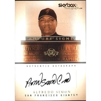 2005 SkyBox Autographics Future Signs Autograph Gold Embossed #AS Alfredo Simon/30 UER