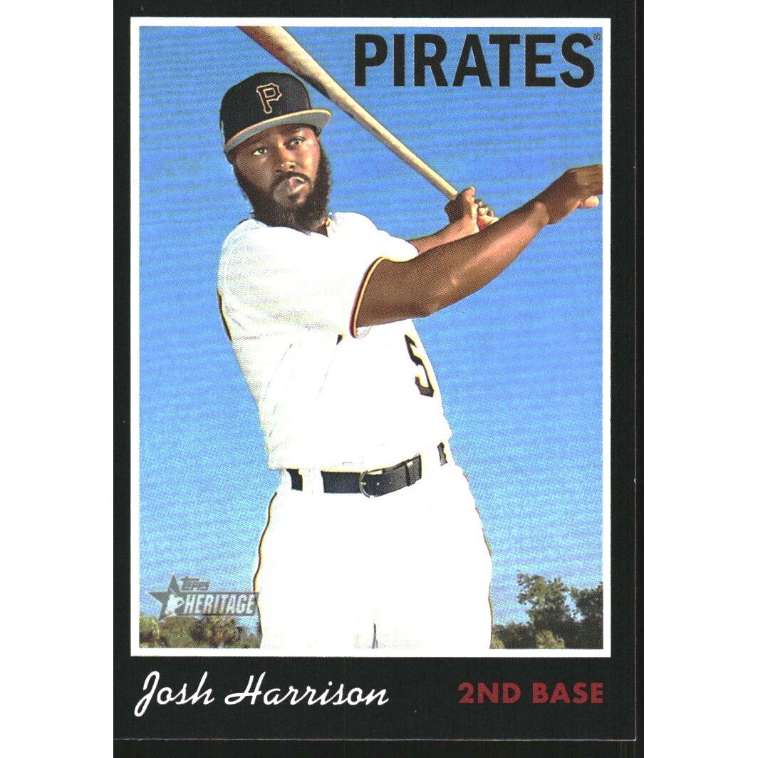 2019 Topps Heritage Black Border #8 Josh Harrison. rookie card picture
