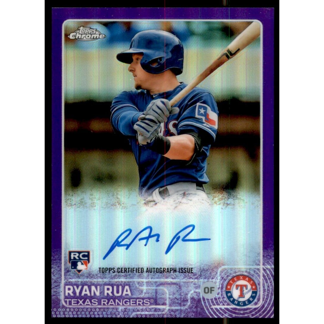 2015 Topps Chrome Rookie Autographs Purple Refractors #ARRR Ryan Rua. rookie card picture