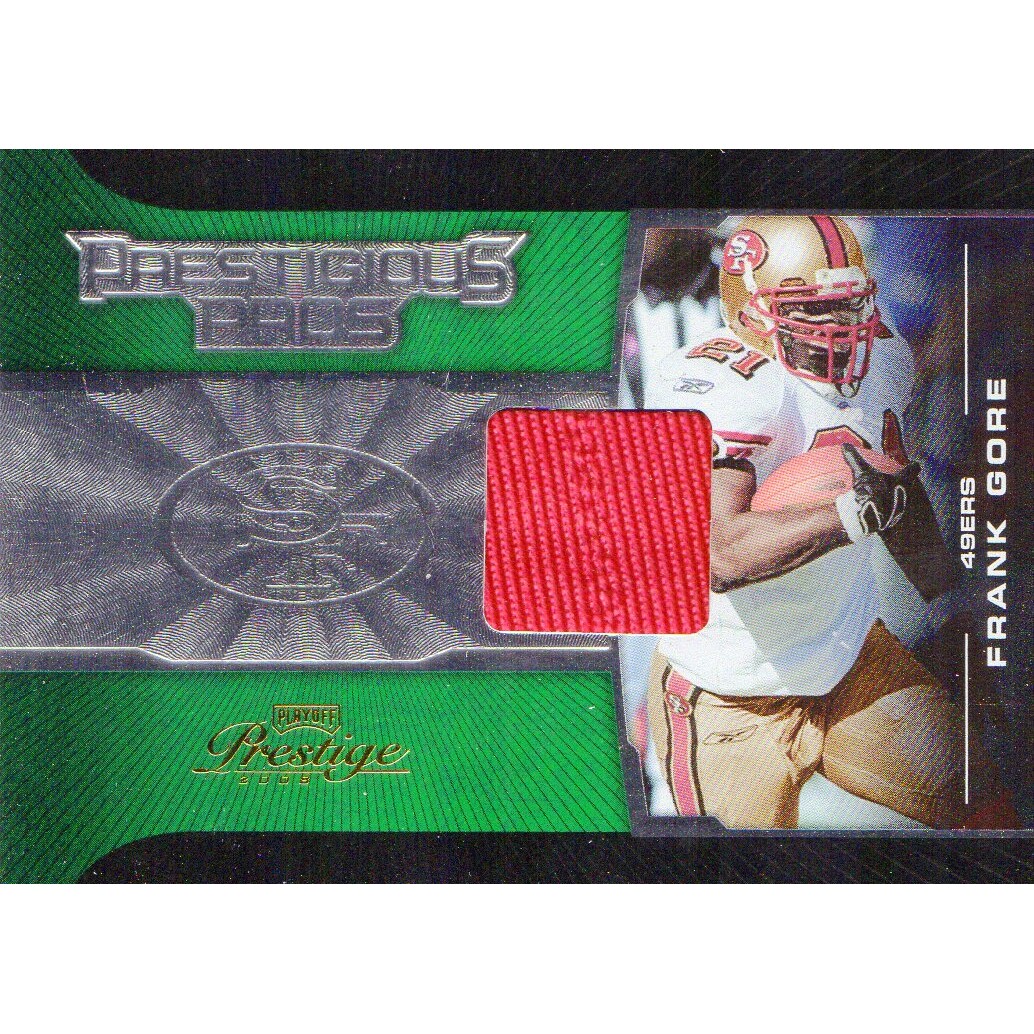 2008 Playoff Prestige Prestigious Pros Materials Green #12 Frank Gore