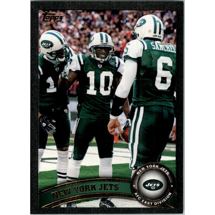2011 Topps Black #28 New York Jets Team/Mark Sanchez/Santonio Holmes/Braylon Edwards. rookie card picture