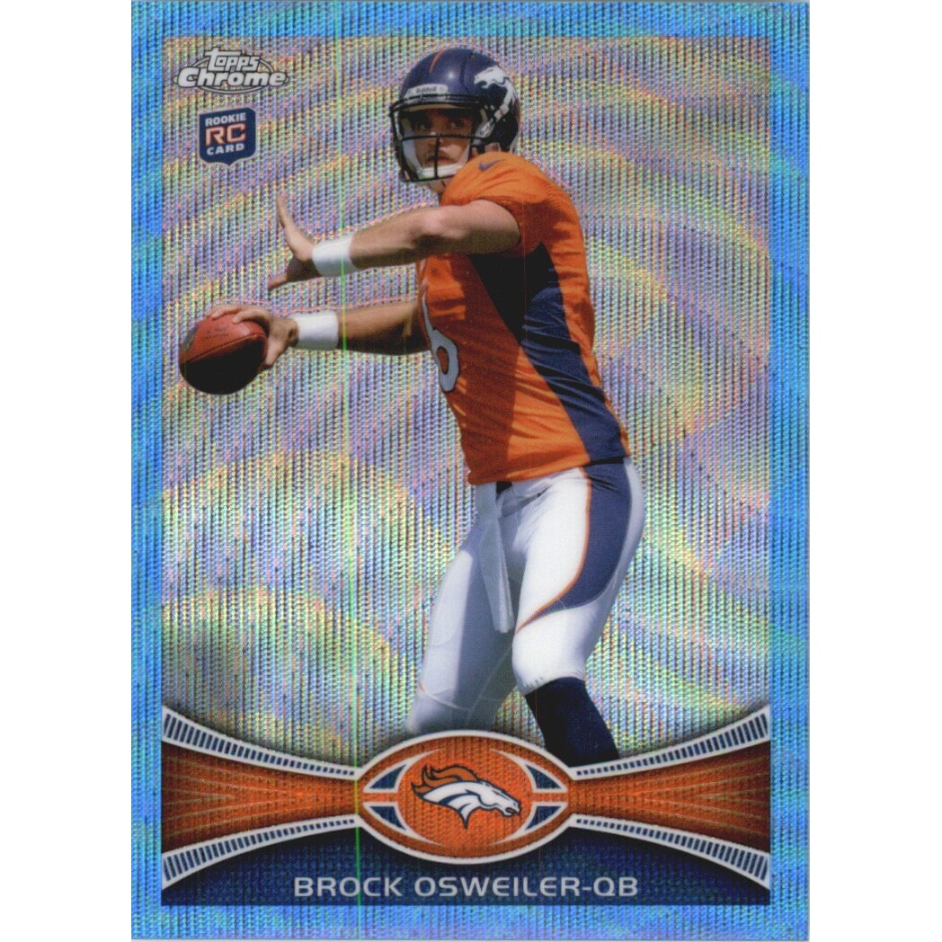 2012 Topps Chrome Blue Wave Refractors #BW210 Brock Osweiler. rookie card picture