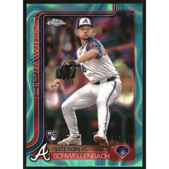 2025 Topps Chrome Aqua Lava Refractors #203 Spencer Schwellenbach