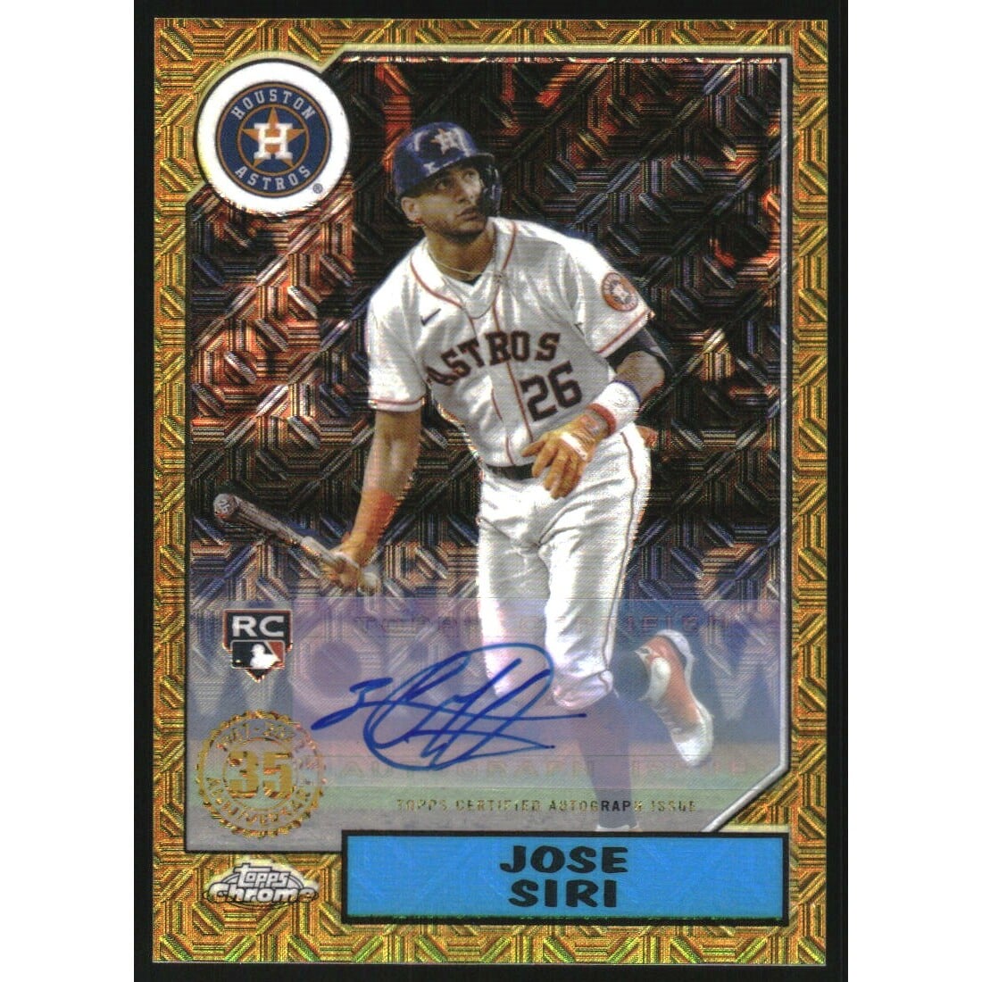 2022 Topps '87 Topps Silver Pack Chrome Series 2 Autographs #87BC86 Jose Siri/199
